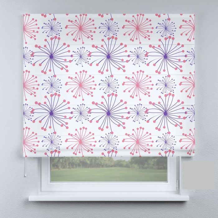 Римська штора з фотодруком квітка фіолетова маленька