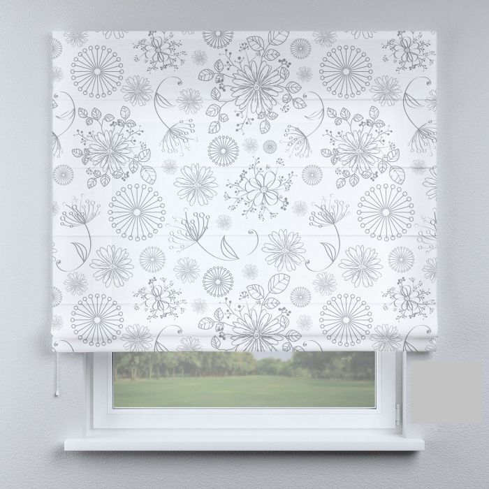 Римська штора DECOLIV цветок сірий маленький