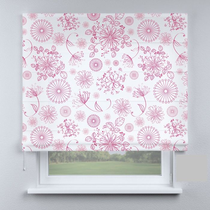 Римська штора з фотодруком квітка рожева маленька