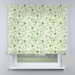 Римська штора з фотодруком салатові вензеля
