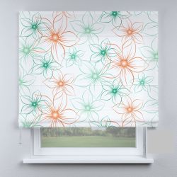 Римська штора з фотодруком зелена квітка