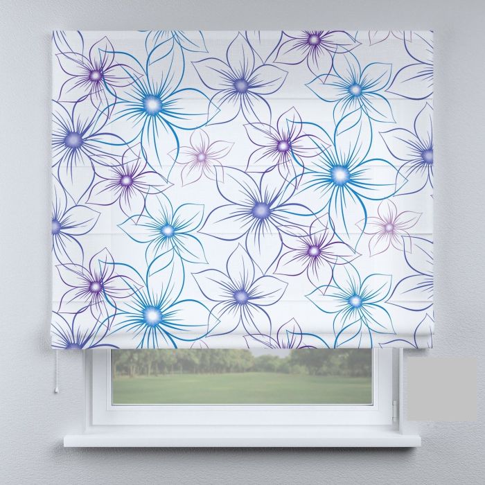 Римська штора DECOLIV синий цветок