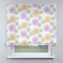 Римська штора з ланцюжковим карнизом кульбаби різнокольорові маленькі