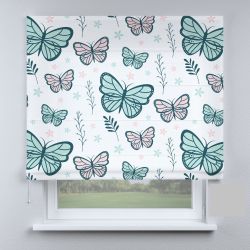 Римська штора з фотодруком метелики різні