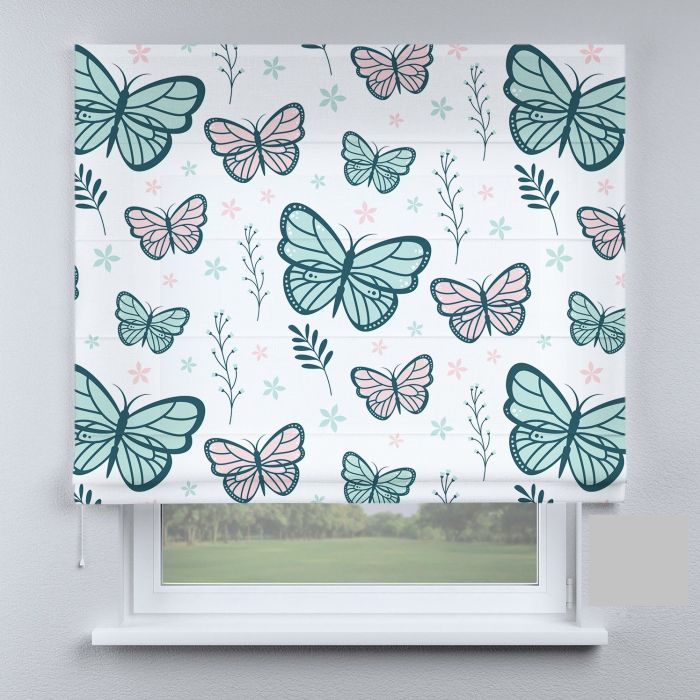 Римська штора з фотодруком метелики різні