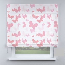 Римська штора з фотодруком метелики на білому фоні