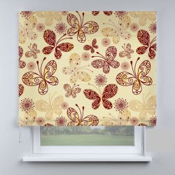 Римська штора DECOLIV большие бабочки коричневые