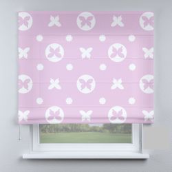 Римська штора з фотодруком метелики рожеві у колі