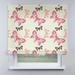 Римська штора з фотодруком метелики весняні різнокольорові