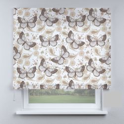 Римська штора з фотодруком метелики коричневі весняні