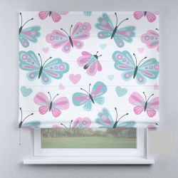 Римська штора з фотодруком метелики Аполлон різнокольорові