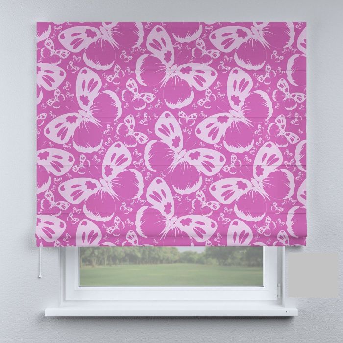 Римська штора DECOLIV бабочки Аполлон розовые