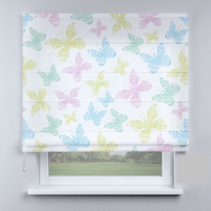 Римська штора DECOLIV бабочки Аполлон на белом фоне