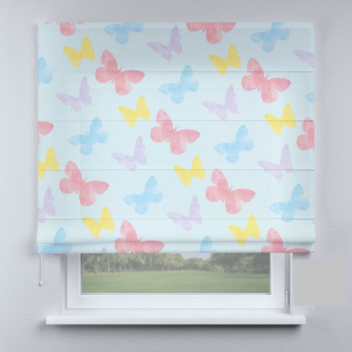 Римська штора з ланцюжковим карнизом метелики великі різнокольорові Аполлон