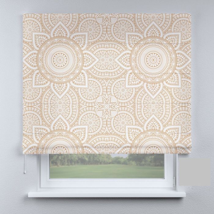 Римська штора з фотодруком французький кантрі з коричневою квіткою