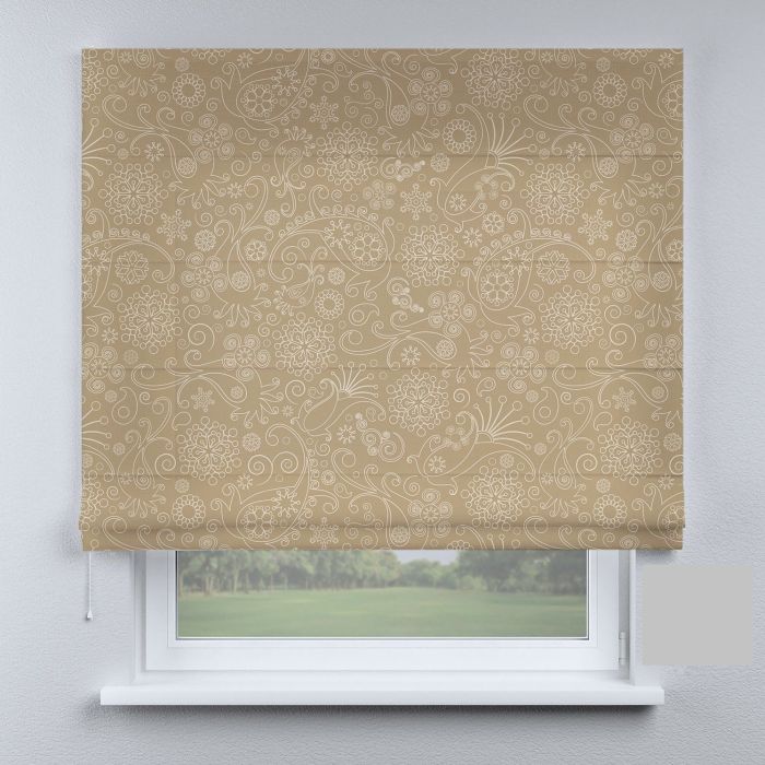 Римська штора з ланцюжковим карнизом великий коричневий французький кантрі