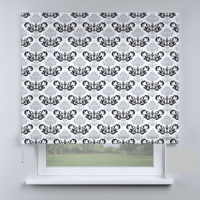 Римська штора з ланцюжковим карнизом французький кантрі чорний