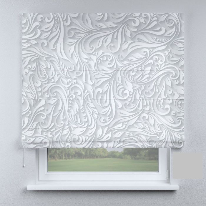 Римська штора з ланцюжковим карнизом французький кантрі етно сірий