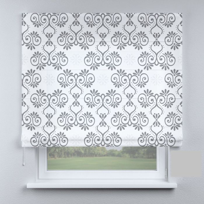 Римська штора з ланцюжковим карнизом французький кантрі сірий етно