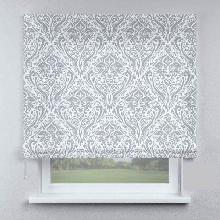 Римська штора з фотодруком світло-сірий модерн