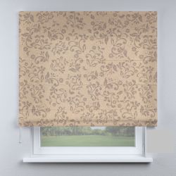 Римська штора DECOLIV модерн с вензелями коричневыми