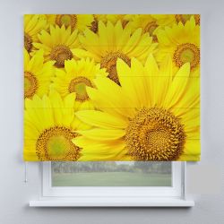Римська штора з фотодруком соняшники великі