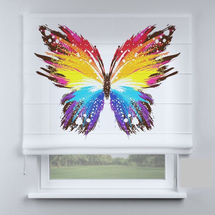 Римська штора DECOLIV бабочка разноцветная