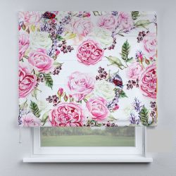 Римська штора з фотодруком квіти великі етно