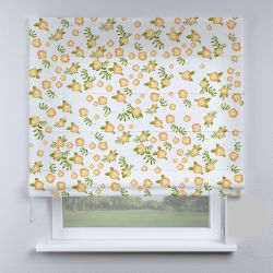 Римська штора з фотодруком маленькі помаранчеві квіти