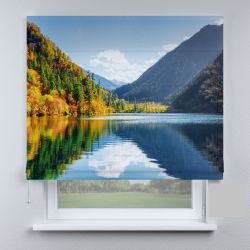 Римська штора з ланцюжковим карнизом тихе озеро