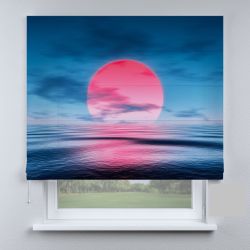 Римська штора DECOLIV закат на синем фоне
