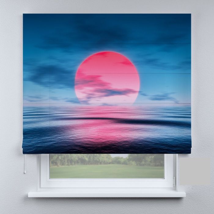 Римська штора DECOLIV закат на синем фоне