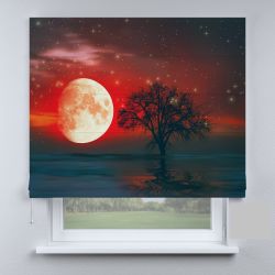 Римська штора з фотодруком місяць