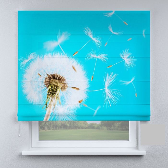 Римська штора з ланцюжковим карнизом кульбаба