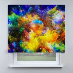 Римська штора з ланцюжковим карнизом фарби різнокольорові