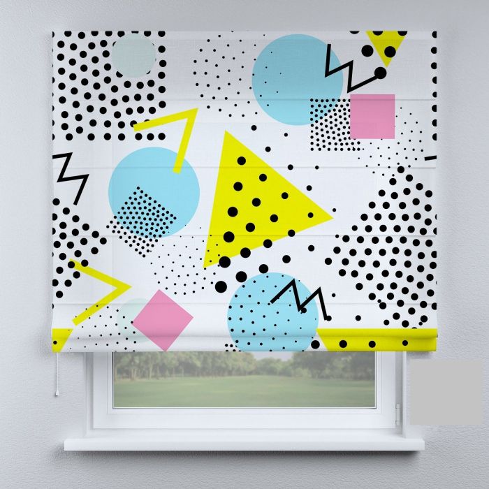 Римська штора з фотодруком фігурки різнокольорові