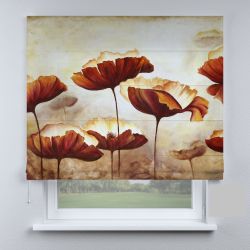 Римська штора з ланцюжковим карнизом квітка етно