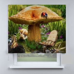 Римська штора з ланцюжковим карнизом гриб великий