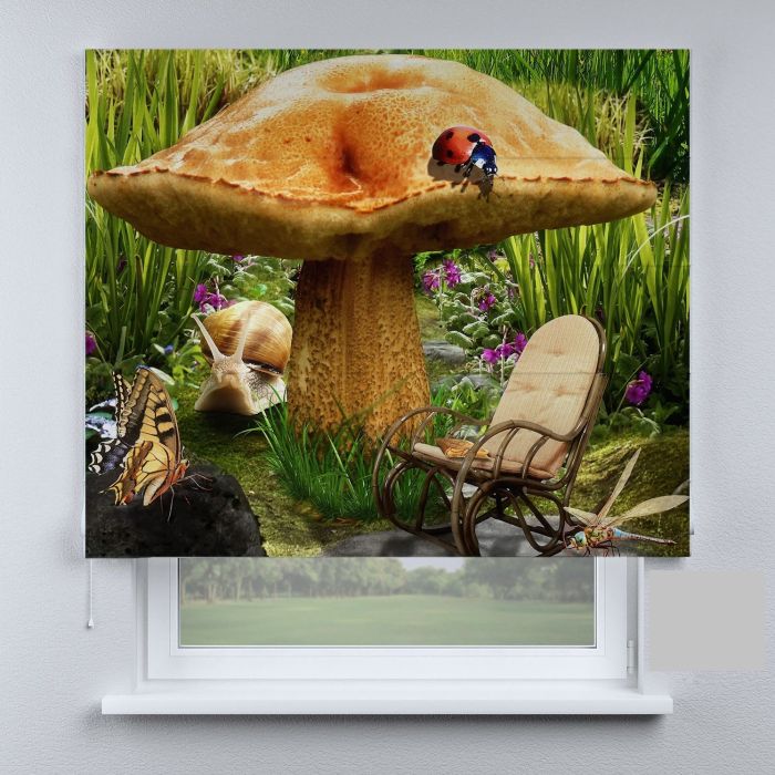 Римська штора з фотодруком гриб великий