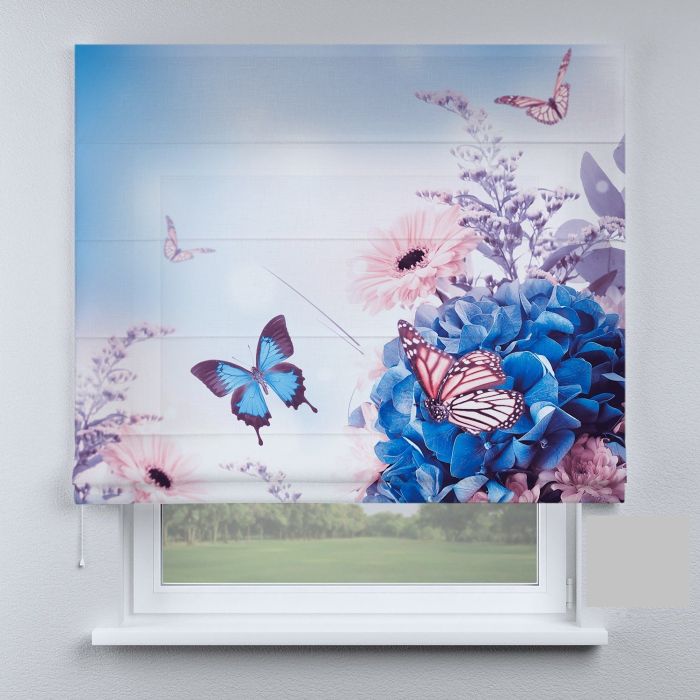 Римська штора DECOLIV бабочки фоне цветка