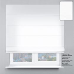 Римська штора Велюр з ланцюжковим карнизом білий