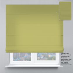 Римська штора Велюр з ланцюжковим карнизом зелений