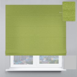 Римська штора Рогожка ланцюжковим карнизом зелений