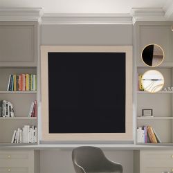 Римська штора Блекаут Перфект з ланцюжковим карнизом чорний з бежевими кантами