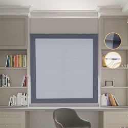 Римська штора Блекаут Перфект світло-сірий з графітовими кантами