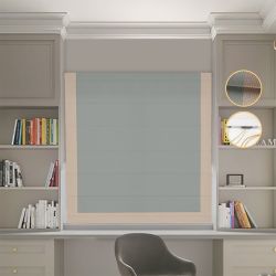 Римська штора Блекаут Перфект оливковий з бежевим кантом