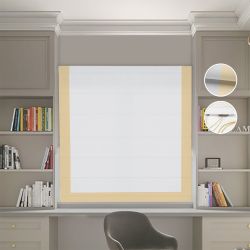 Римська штора Блекаут Нова світло-сірий з пісочним кантом