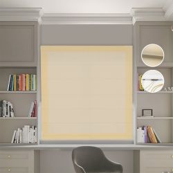 Римська штора Блекаут Нова бежевий з пісочними кантами