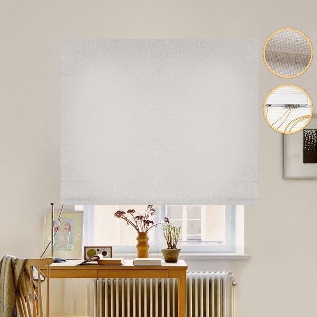 Римська штора Рогожка Premium молочний