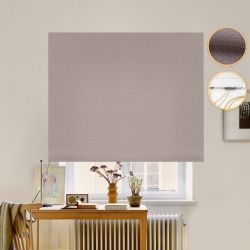 Римська штора Рогожка Premium з ланцюжковим карнизом капучино